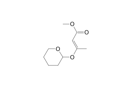 (E)-3-(2-oxanyloxy)-2-butenoic acid methyl ester
