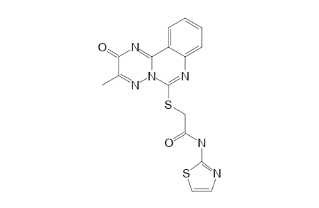 2-[(3-METHYL-2-OXO-2H-[1,2,4]-TRIAZINO-[2,3-C]-QUINAZOLIN-6-YL)-THIO]-N-(1,3-THIAZOL-2-YL)-ACETAMIDE