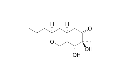 7-Methyl-7,8-dihydroxy3-propylperhydrobenzo[c]pyran-6-one