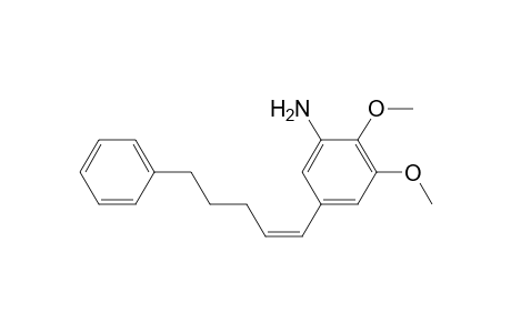Benzenamine, 2,3-dimethoxy-5-(5-phenylpentenyl)-, hydrochloride