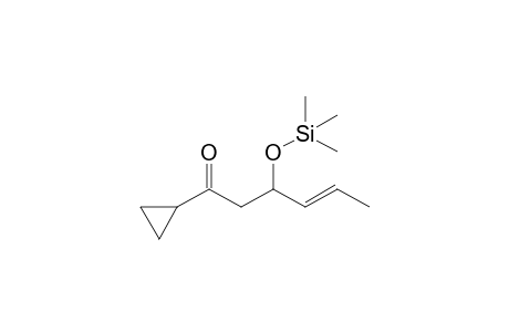 1-Cyclopropyl-3-[(trimethylsilyl)oxy]-4-hexen-1-one