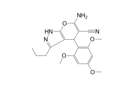 pyrano[2,3-c]pyrazole-5-carbonitrile, 6-amino-1,4-dihydro-3-propyl-4-(2,4,6-trimethoxyphenyl)-