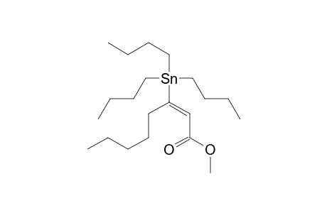 (E)-3-tributylstannyl-2-octenoic acid methyl ester