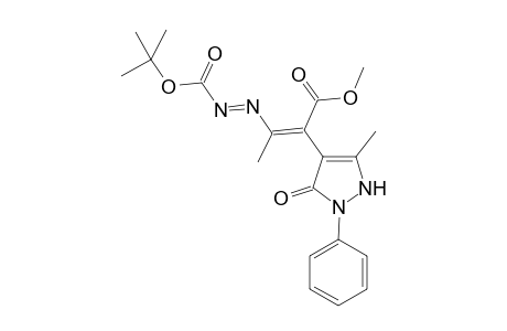 5-Methyl-2-phenyl-4-[2-(t-butoxycarbonyl)azido-1-(methoxycarbonyl)propenyl]-2,3-dihydropyrazole-3-one