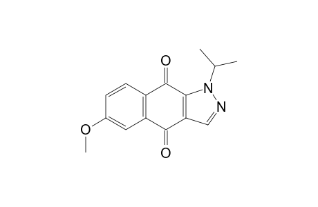 1H-Benz[f]indazole-4,9-dione, 6-methoxy-1-(1-methylethyl)-