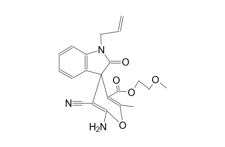 2-methoxyethyl (3R)-6'-amino-5'-cyano-2'-methyl-2-oxo-1-prop-2-enylspiro[indole-3,4'-pyran]-3'-carboxylate 2-methoxyethyl (3R)-1-allyl-6'-amino-5'-cyano-2'-methyl-2-oxo-spiro[indoline-3,4'-pyran]-3'-carboxylate (3R)-1-allyl-6'-amino-5'-cyano-2'-methyl-2-oxo-3'-spiro[indoline-3,4'-pyran]carboxylic acid 2-methoxyethyl ester (3R)-1-allyl-6'-amino-5'-cyano-2-keto-2'-methyl-spiro[indoline-3,4'-pyran]-3'-carboxylic acid 2-methoxyethyl ester 2-methoxyethyl (3R)-6'-amino-5'-cyano-2'-methyl-2-oxo-1-prop-2-enyl-spiro[indole-3,4'-pyran]-3'-carboxylate