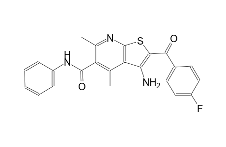 thieno[2,3-b]pyridine-5-carboxamide, 3-amino-2-(4-fluorobenzoyl)-4,6-dimethyl-N-phenyl-