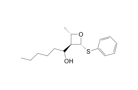 (2,3-syn/3,4-anti)-2-(Phenylthio)-3-(1-hydroxyhexyl)-4-methyloxetane