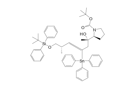 tert-Butyl (2S)-2-[(1S,3Z,5S)-6-{[tert-Butyl(diphenyl)silyl]oxy}-1-hydroxy-1,5-dimethyl-3-(triphenylstannyl)-3-hexenyl]-1-pyrrolidinecarboxylate