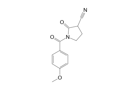 1-(4-METHOXYBENZOYL)-2-OXO-3-PYRROLIDINE-CARBONITRILE
