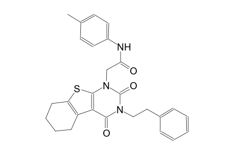 2-(2,4-dioxo-3-(2-phenylethyl)-3,4,5,6,7,8-hexahydro[1]benzothieno[2,3-d]pyrimidin-1(2H)-yl)-N-(4-methylphenyl)acetamide