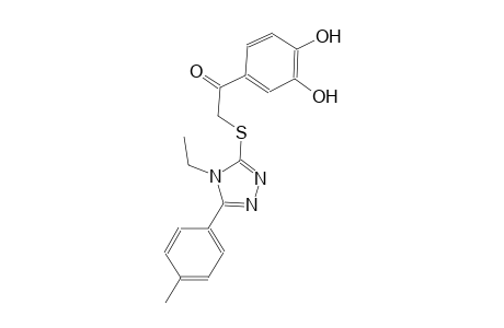 1-(3,4-dihydroxyphenyl)-2-{[4-ethyl-5-(4-methylphenyl)-4H-1,2,4-triazol-3-yl]sulfanyl}ethanone