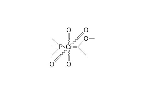 cis-Tetracarbonyl-(methoxymethylcarbene)-(trimethyl-phosphine) chromium