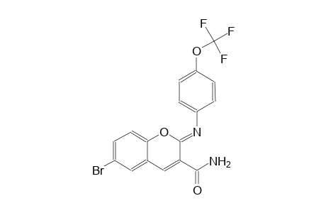 (2Z)-6-bromo-2-{[4-(trifluoromethoxy)phenyl]imino}-2H-chromene-3-carboxamide