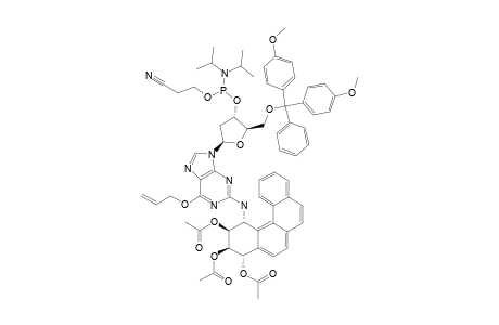 acetic acid [(9S,10R,11S,12R)-9,10-diacetoxy-12-[[6-allyloxy-9-[(2R,4S,5R)-5-[[bis(4-methoxyphenyl)-phenyl-methoxy]methyl]-4-[2-cyanoethoxy-(diisopropylamino)phosphanyl]oxy-tetrahydrofuran-2-yl]purin-2-yl]amino]-9,10,11,12-tetrahydrobenzo[c]phenanthren-11-yl] ester