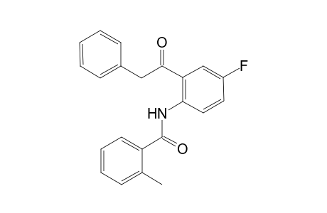 Benzamide, N-[4-fluoro-2-(2-phenylacetyl)phenyl]-2-methyl-