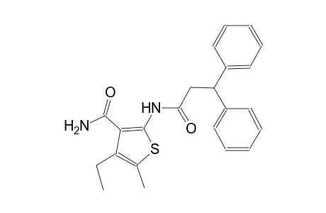 2-[(3,3-diphenylpropanoyl)amino]-4-ethyl-5-methyl-3-thiophenecarboxamide