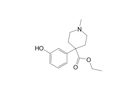 4-Piperidinecarboxylic acid, 4-(3-hydroxyphenyl)-1-methyl-, ethyl ester