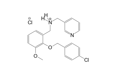 {2-[(4-chlorobenzyl)oxy]-3-methoxyphenyl}-N-(3-pyridinylmethyl)methanaminium chloride