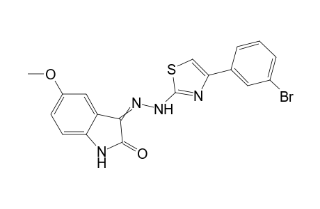 3-{2-[4-(3-Bromophenyl)thiazol-2-yl]hydrazono}-5-methoxyindolin-2-one