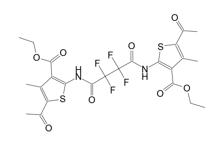 ethyl 5-acetyl-2-[(4-{[5-acetyl-3-(ethoxycarbonyl)-4-methyl-2-thienyl]amino}-2,2,3,3-tetrafluoro-4-oxobutanoyl)amino]-4-methyl-3-thiophenecarboxylate