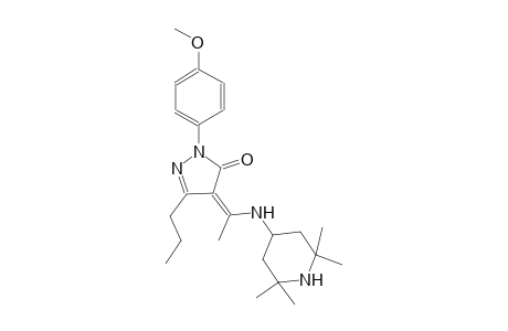 3H-pyrazol-3-one, 2,4-dihydro-2-(4-methoxyphenyl)-5-propyl-4-[1-[(2,2,6,6-tetramethyl-4-piperidinyl)amino]ethylidene]-, (4Z)-