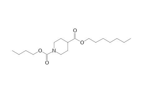 Isonipecotic acid, N-butoxycarbonyl-, heptyl ester