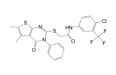 acetamide, N-[4-chloro-3-(trifluoromethyl)phenyl]-2-[(3,4-dihydro-5,6-dimethyl-4-oxo-3-phenylthieno[2,3-d]pyrimidin-2-yl)thio]-
