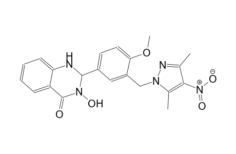 2-{3-[(3,5-dimethyl-4-nitro-1H-pyrazol-1-yl)methyl]-4-methoxyphenyl}-3-hydroxy-2,3-dihydro-4(1H)-quinazolinone