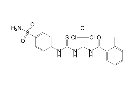 N-[1-({[4-(aminosulfonyl)anilino]carbothioyl}amino)-2,2,2-trichloroethyl]-2-methylbenzamide