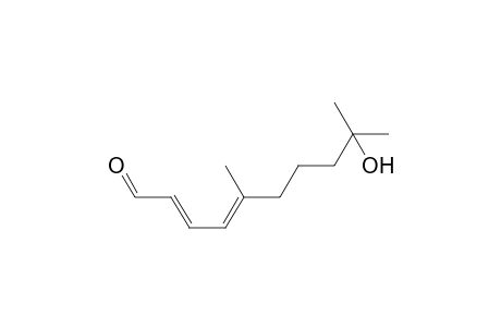 (2E,4E)-9-hydroxy-5,9-dimethyl-deca-2,4-dienal