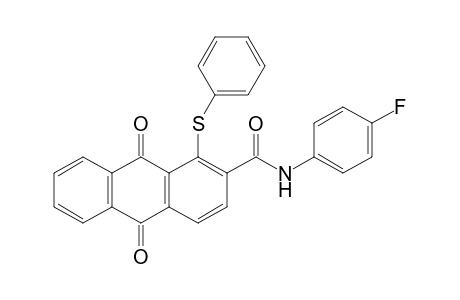 2-Anthracenecarboxamide, N-(4-fluorophenyl)-9,10-dihydro-9,10-dioxo-1-(phenylthio)-