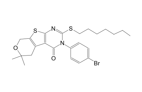 3-(4-bromophenyl)-2-(heptylsulfanyl)-6,6-dimethyl-3,5,6,8-tetrahydro-4H-pyrano[4',3':4,5]thieno[2,3-d]pyrimidin-4-one