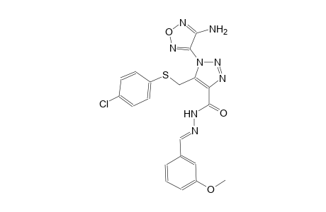 1-(4-amino-1,2,5-oxadiazol-3-yl)-5-{[(4-chlorophenyl)sulfanyl]methyl}-N'-[(E)-(3-methoxyphenyl)methylidene]-1H-1,2,3-triazole-4-carbohydrazide