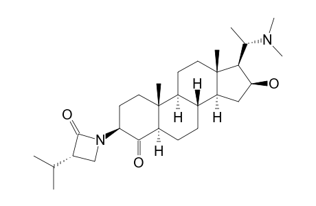 TERMINAMINE_A;20-ALPHA-DIMETHYLAMINO-16-BETA-HYDROXY-3-BETA-(3'-ALPHA-ISOPROPYL)-LACTAM-5-PREGN-4-ONE