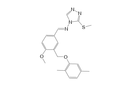 N-((E)-{3-[(2,5-dimethylphenoxy)methyl]-4-methoxyphenyl}methylidene)-3-(methylsulfanyl)-4H-1,2,4-triazol-4-amine