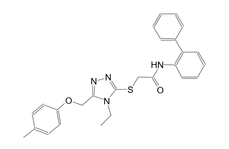 N-[1,1'-biphenyl]-2-yl-2-({4-ethyl-5-[(4-methylphenoxy)methyl]-4H-1,2,4-triazol-3-yl}sulfanyl)acetamide