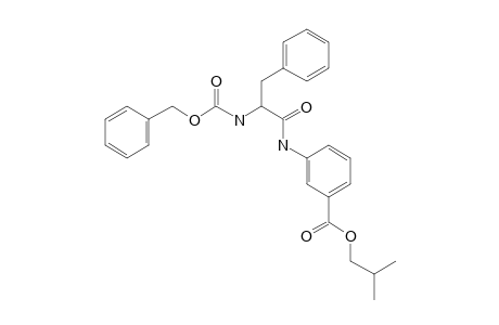 2-Methylpropyl-3-[[1-[(phenylmethoxycarbonyl)amino]-2-phenylethyl]carbonylamino]benzoate