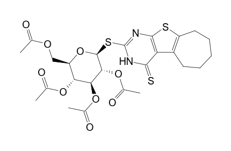 2-(2',3',4',6'-Tetra-O-acetyl-.beta.-D-glucopyranosylthio)-6,7,8,9,10-pentahydrocycloheptathieno[2,3-d]pyrimidine-4-thione