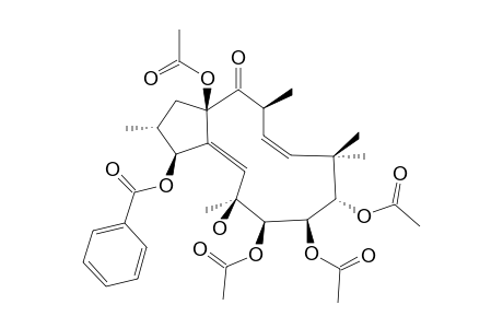 (2R*,3S*,6S*,7R*,8R*,9S*,13S*,15R*)-7,8,9,15-TETRAACETOXY-3-BENZOYLOXY-6-HYDROXY-14-OXOJATROPHA-4E,11E-DIENE