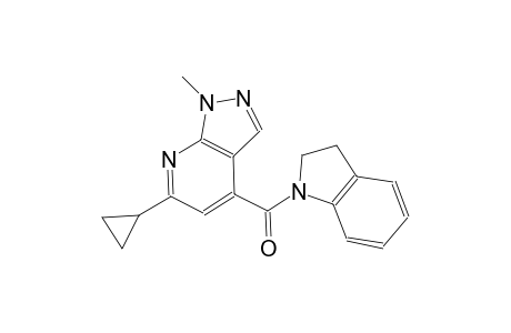 6-cyclopropyl-4-(2,3-dihydro-1H-indol-1-ylcarbonyl)-1-methyl-1H-pyrazolo[3,4-b]pyridine