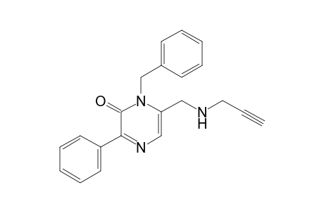 1-Benzyl-3-phenyl-6-(2-propynylaminomethyl)-2(1H)-pyrazinone