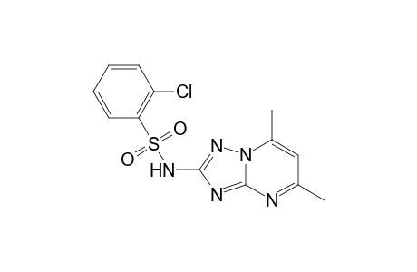 Benzenesulfonamide, 2-chloro-N-(5,7-dimethyl[1,2,4]triazolo[1,5-a]pyrimidin-2-yl)-