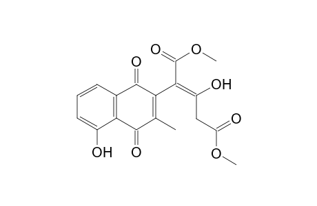 Dimethyl 3-Hydroxy-2-(5-hydroxy-3-methyl-1,4-dioxo-1,4-dihydronaphthalene-2-yl)-pent-2-enedicarboxylate
