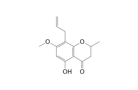 5-Hydroxy-7-methoxy-2-methyl-8-prop-2-enyl-2,3-dihydrochromen-4-one