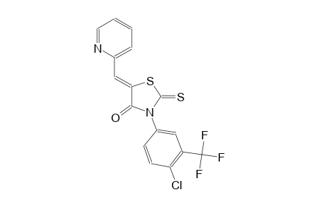 (5Z)-3-[4-chloro-3-(trifluoromethyl)phenyl]-5-(2-pyridinylmethylene)-2-thioxo-1,3-thiazolidin-4-one