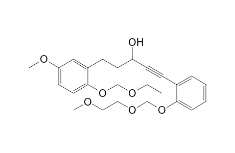 5-[2-(Ethoxymethoxy)5-methoxyphenyl]-1-[2-((2-methoxyethoxy)methoxy)phenyl]pent-1-yn-3-ol