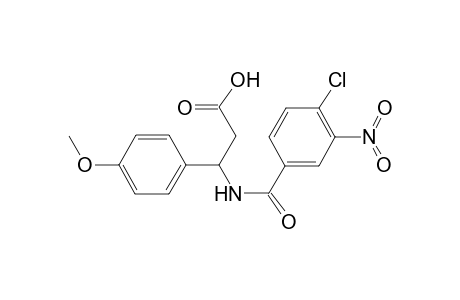 3-[(4-chloranyl-3-nitro-phenyl)carbonylamino]-3-(4-methoxyphenyl)propanoic acid