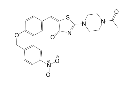 (5E)-2-(4-acetyl-1-piperazinyl)-5-{4-[(4-nitrobenzyl)oxy]benzylidene}-1,3-thiazol-4(5H)-one