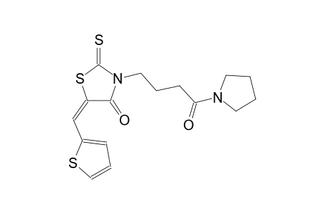 4-thiazolidinone, 3-[4-oxo-4-(1-pyrrolidinyl)butyl]-5-(2-thienylmethylene)-2-thioxo-, (5E)-